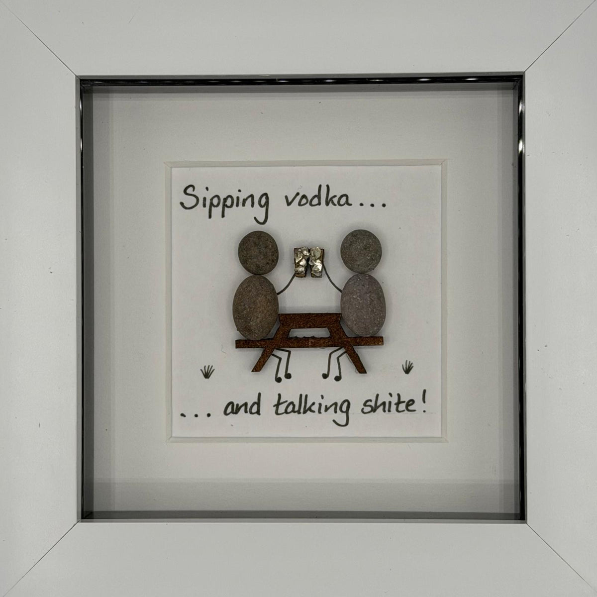 Sipping vodka... and talking shite Art Print 🤭