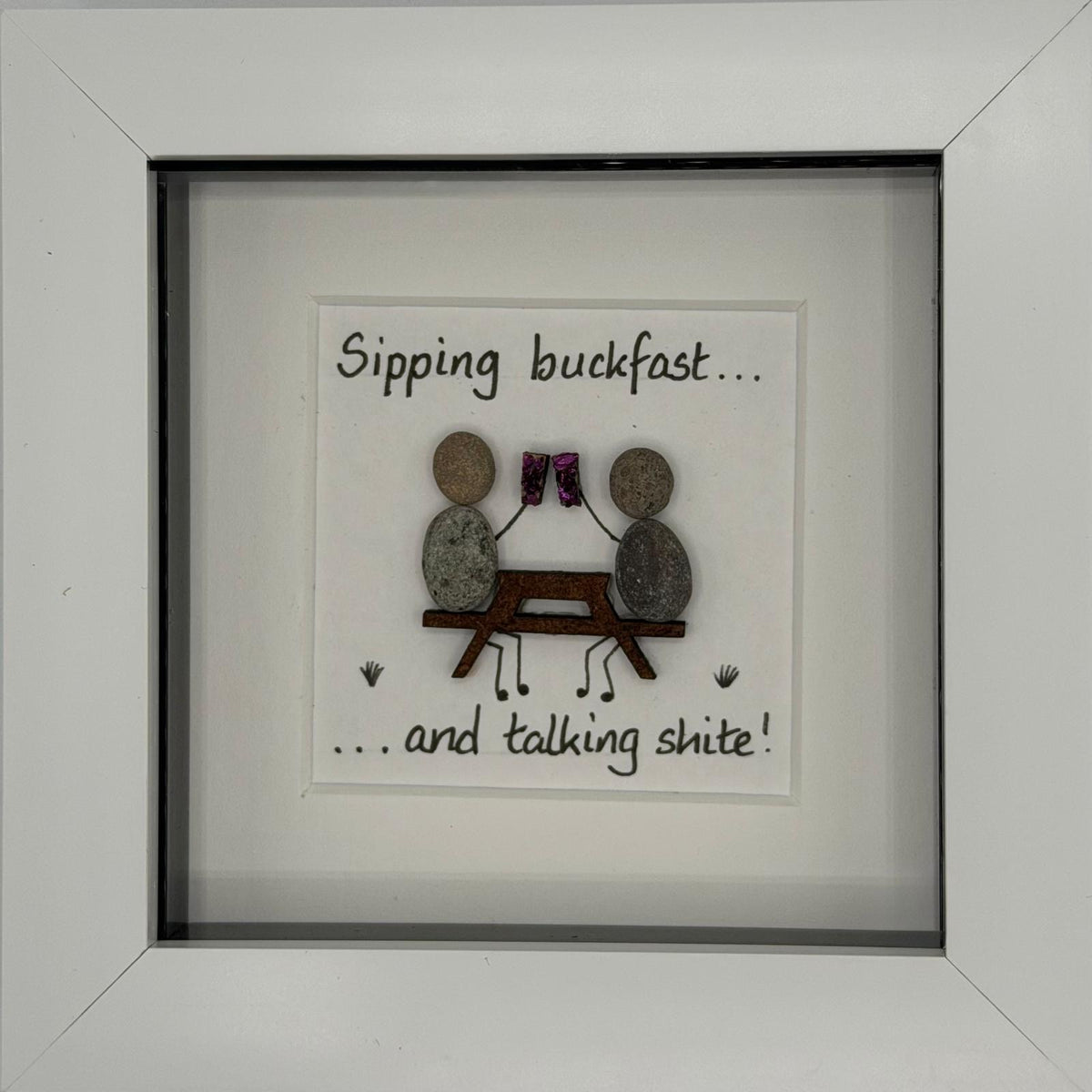 Sipping Buckfast... and talking shite Art Print 🤭