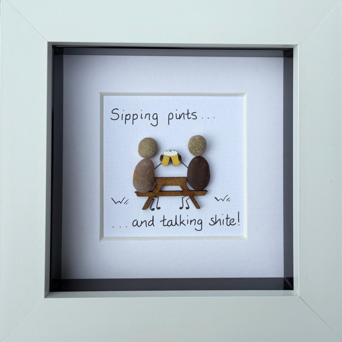 Sipping pints, talking shite Art Print 🤭
