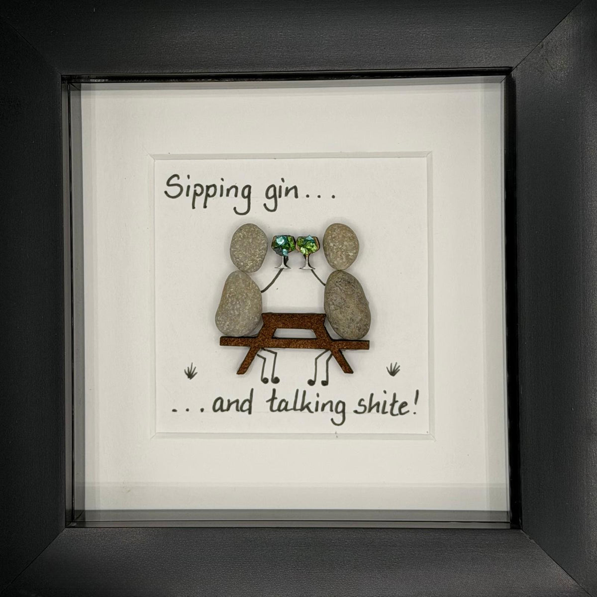 Sipping gin... and talking shite Art Print 🤭