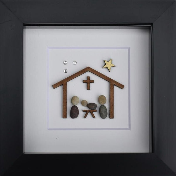 Christmas Nativity outlets pebble wall art.