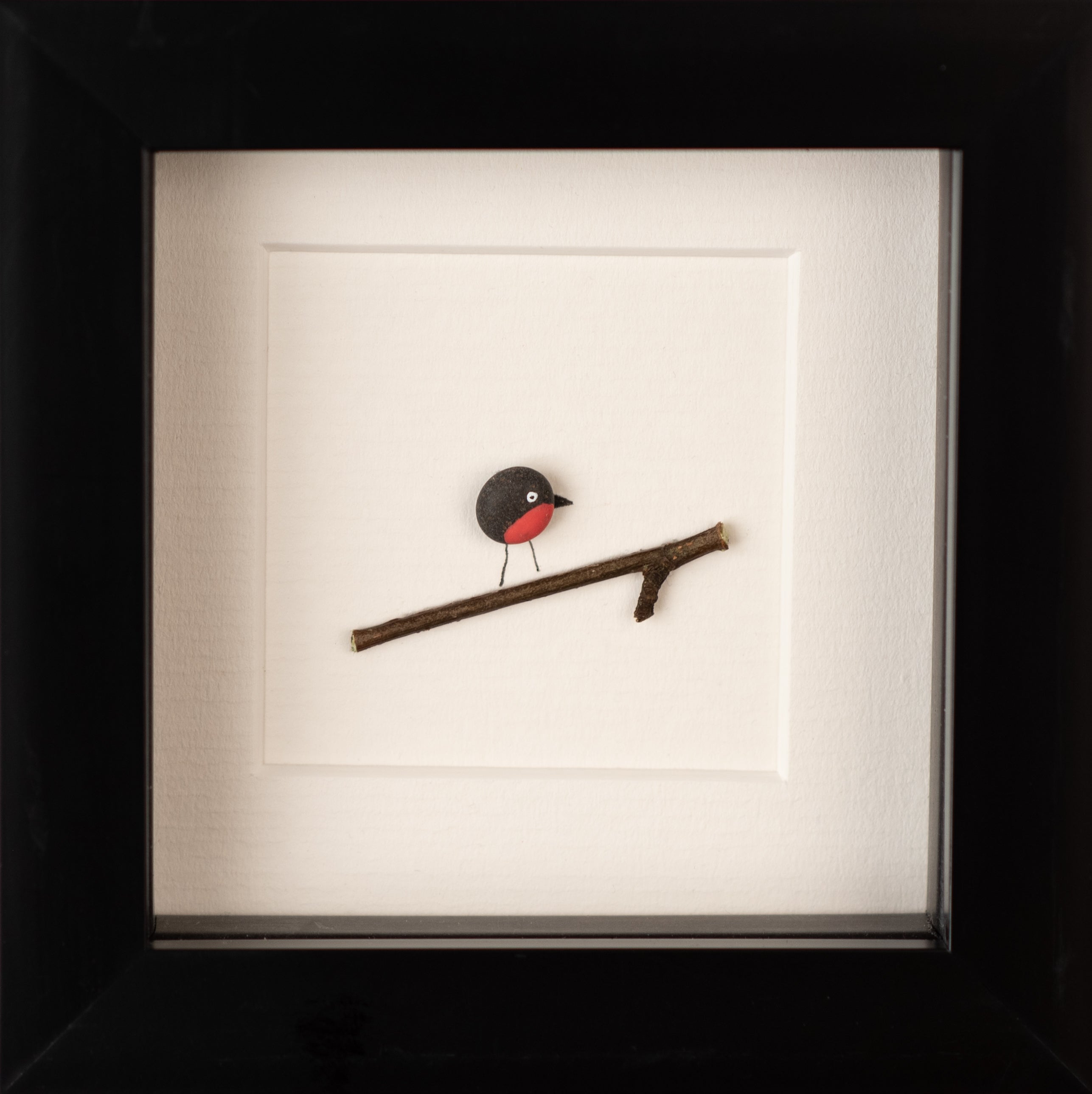 The Mourne Robin Pebble Art Picture